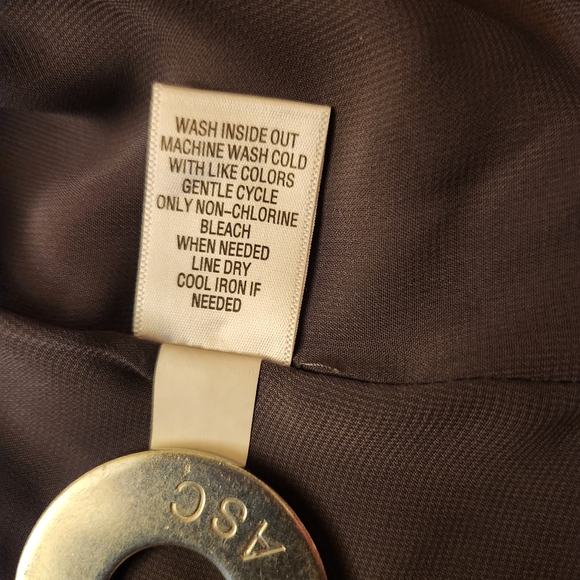 Apt. 9 Dark Gray Pleated Ruffleneck Sleeveless Lined Blouse Women's Size L - Picture 11 of 13